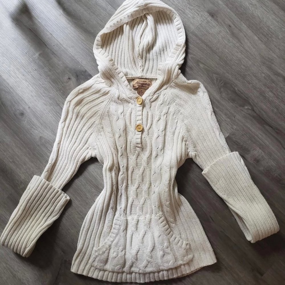limited edition aeropostale white long sleeve jumper button up